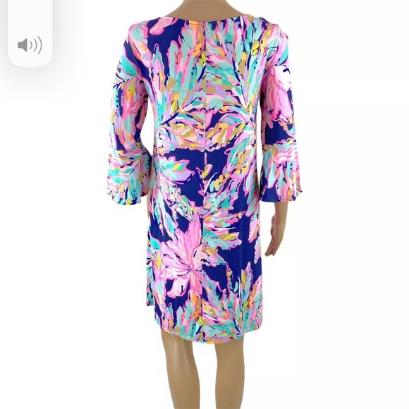 Lilly Pulitzer Ophelia Dress Bright Navy Al Fresco - Picture 4 of 6